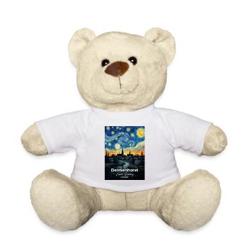 Delmenhorst Germany Starry Night - Teddy Bear - white - Front