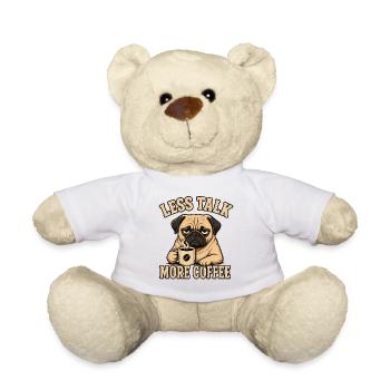 Carlin Dog Coffee Shirt Drôle de Diction - Nounours - blanc - Devant