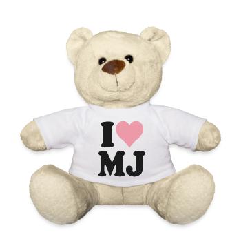 I Love Heart Minimalist Design - Teddy Bear - white - Front