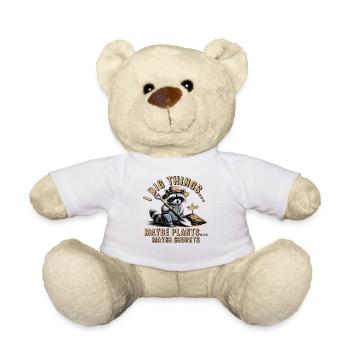 Waschbär-Gärtner: Geheimnisse graben - Teddy - Weiß - Vorne