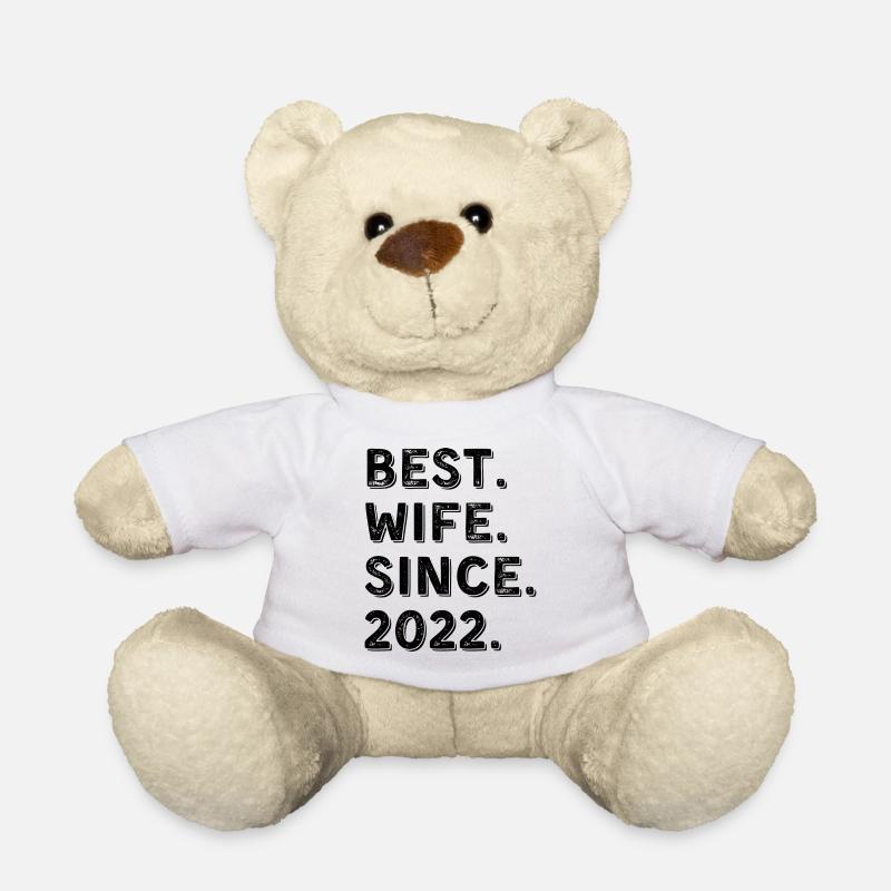 Beste Ehefrau seit 2022 4-jähriges Jubiläumsgeschenk - Teddy - Weiß