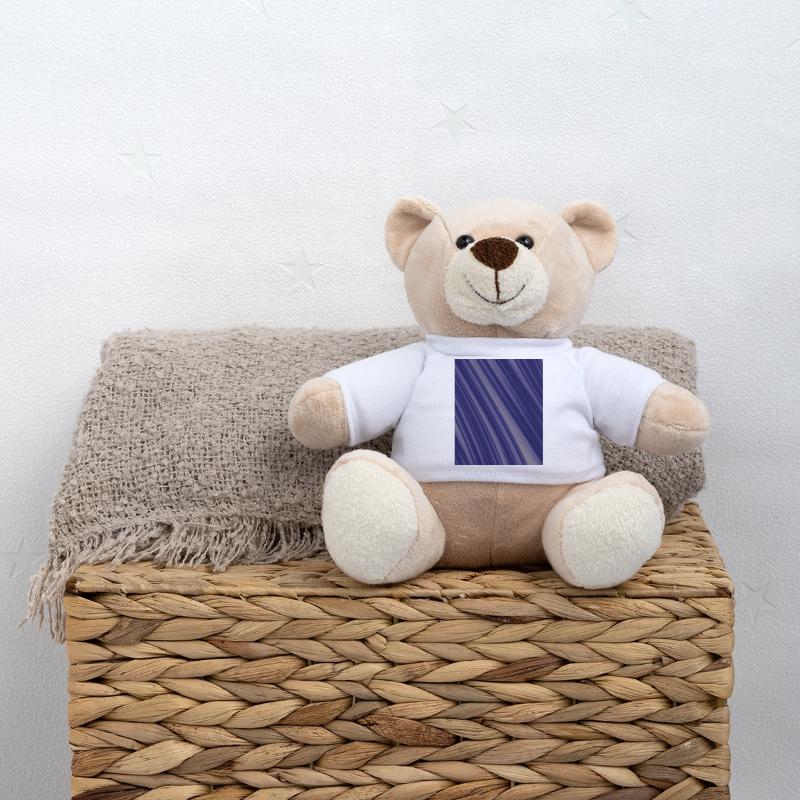 Navy Diagonal Structures Teddy Bear