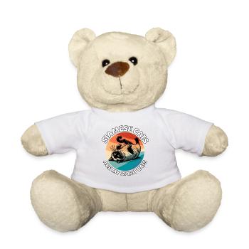 funny Siamese cat sayings - Teddy Bear - white - Front