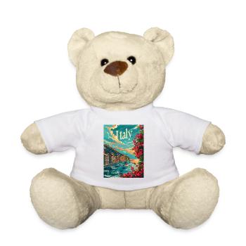  Italienische Küstenlandschaft mit Blumen und - Teddy - Weiß - Vorne