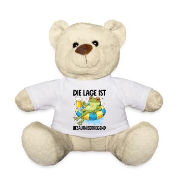 Die Lage Ist Besäufniserregend Frosch - Teddy - Weiß - Vorne