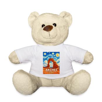Arches Utah Starry Sky Rock Arch - Teddy Bear - white - Front