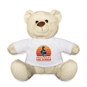 Pregnant Girls Summer Retro - Teddy Bear - white - Front