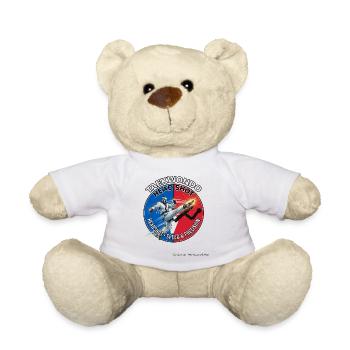 Taekwondo Kopfschuss Motiv - Teddy - Weiß - Vorne