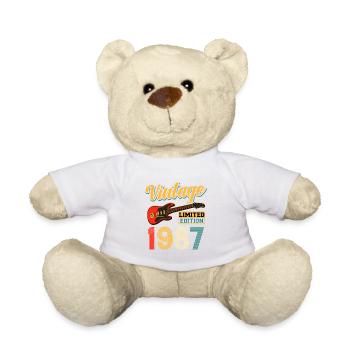 Vintage 1987 Guitare Édition Limitée Design du Tee - Nounours - blanc - Devant