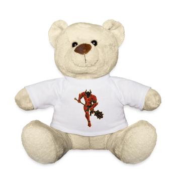 Devil Demon Mask Death Fantasy Satan Halloween - Teddy Bear - white - Front