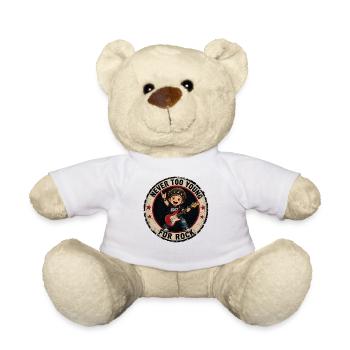Nie zu jung für Rock – Kind mit Gitarre - Teddy - Weiß - Vorne