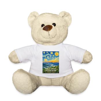 Great Smoky Mountains Poster National Park - Teddy Bear - white - Front