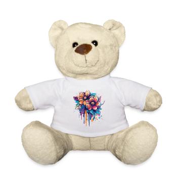 Color Explosion Bouquet - Teddy Bear - white - Front