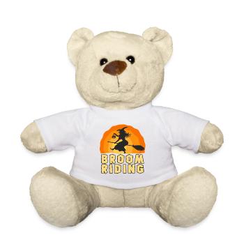 Broom Riding Witch – Halloween Hexen Spaß - Teddy - Weiß - Vorne