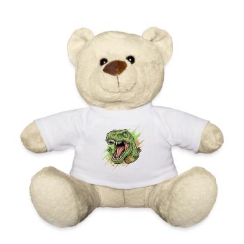 Angry T Rex with a splash of color - Teddy Bear - white - Front