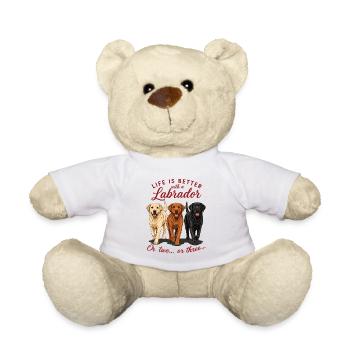 Life Is Better With A Labrador Dog Shirt - Teddy Bear - white - Front