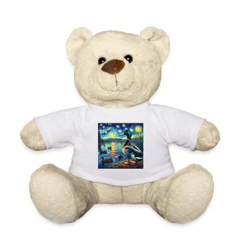 Nuit étoilée de canard colvert - Nounours - blanc - Devant