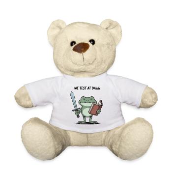 Dawn Quest Frog: Sword & Scroll - Teddy Bear - white - Front