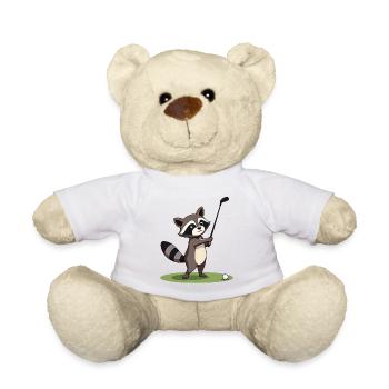 Waschbär spielt Golf - Teddy - Weiß - Vorne
