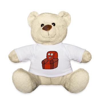 Freundlicher Feierabend Sessel Pause Rente - Teddy - Weiß - Vorne