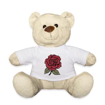 L’amour de la rose - Nounours - blanc - Devant