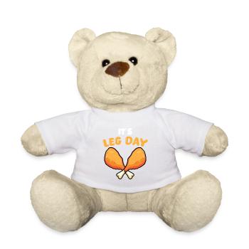 It’s Leg Day Funny Chicken Drumstick Gym Design - Teddy - Weiß - Vorne