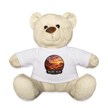 Wadi Rum Jordan Red Desert Sunset Country - Teddy Bear - white - Front