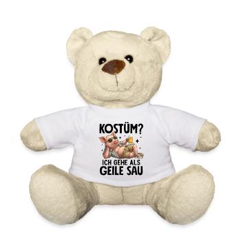 Kostüm Ich Gehe Als Geile Sau - Teddy - Weiß - Vorne