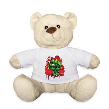 Zombie Fist Graffiti Tee - Teddy Bear - white - Front