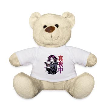 真夜中 Fille d’anime gothique Midnight Bat Gothic - Nounours - blanc - Devant