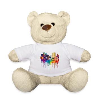 El Paso Texas Dripping Paint - Teddy Bear - white - Front