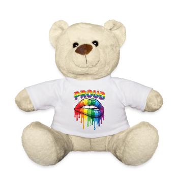 Mois de la fierté LGBT - Fier ! - Nounours - blanc - Devant