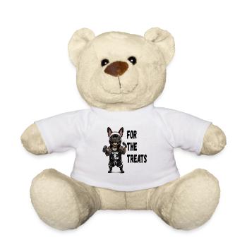 For The Treats No Pain All Treats Fitness Bulldog - Teddy Bear - white - Front