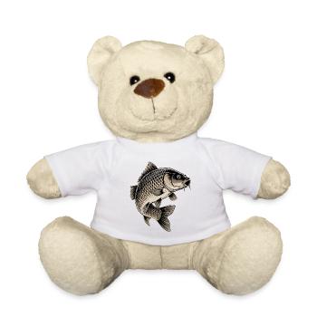 Carp fishing - Teddy Bear - white - Front