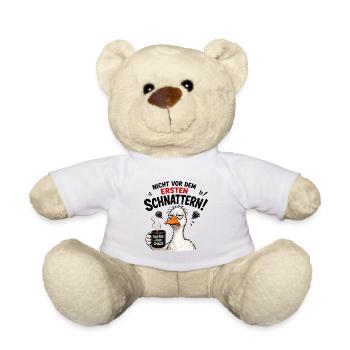  Nicht vor dem ersten Schnattern Kaffee oder Chaos - Teddy - Weiß - Vorne