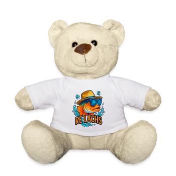 Relachs Lustiger Lachs Fisch Angler Relaxen - Teddy - Weiß - Vorne