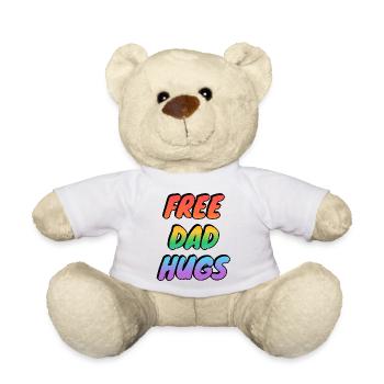 Kostenloser Papa Umarmt Regenbogen - Teddy - Weiß - Vorne