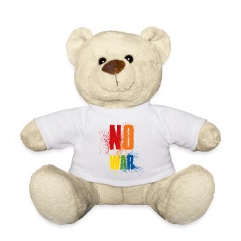 NO WAR – Statement für den Frieden gegen den Krieg - Teddy - Weiß - Vorne