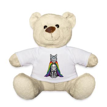 Pride Month LGBTQ – Rainbow Cat - Teddy - Weiß - Vorne