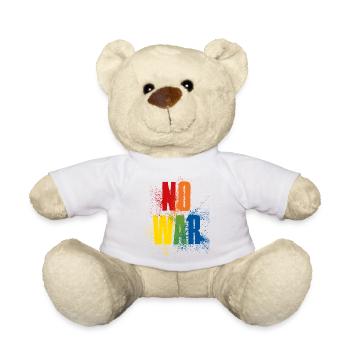 NO WAR – Statement für den Frieden gegen den Krieg - Teddy - Weiß - Vorne