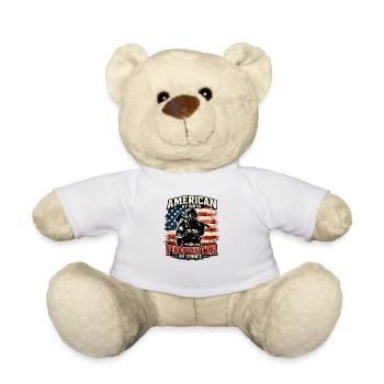 Amerikanischer Feuerwehrheld Flaggen-Design - Teddy - Weiß - Vorne