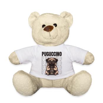 Puguccino Pug Kaffee & Coffee Vibes - Teddy - Weiß - Vorne