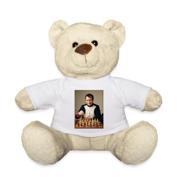 Napoleon plays chess. - Teddy Bear - white - Front