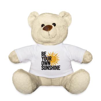 Sunshine T-Shirt - Gift for Optimists - Teddy Bear - white - Front