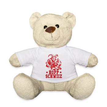 Hopp Schwiiz Eishockey Geißbock Schweizer Fan - Teddy - Weiß - Vorne