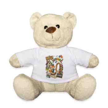 Schulanfang 2027 Fuchs Hallo Schule - Teddy - Weiß - Vorne
