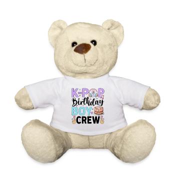 K-Pop Birthday Boy Crew - Teddy Bear - white - Front