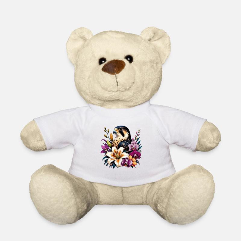 Falkenblüten im Blumenkreis - Teddy - Weiß