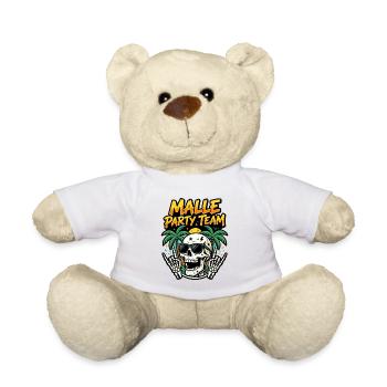 Malle Party Team Skeleton - Teddy Bear - white - Front