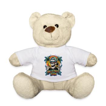 Malle Party Team Skeleton - Teddy Bear - white - Front